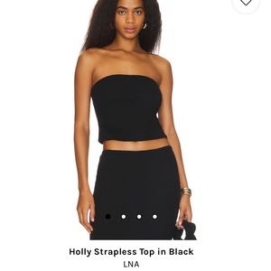 Holly Strapless Top in Black